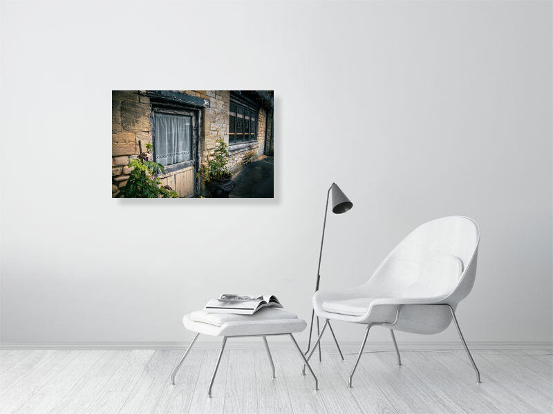 Walk through historic town of Northleach, Cheltenham, Cotswold, UK. Print of framed photography art, wall decor.