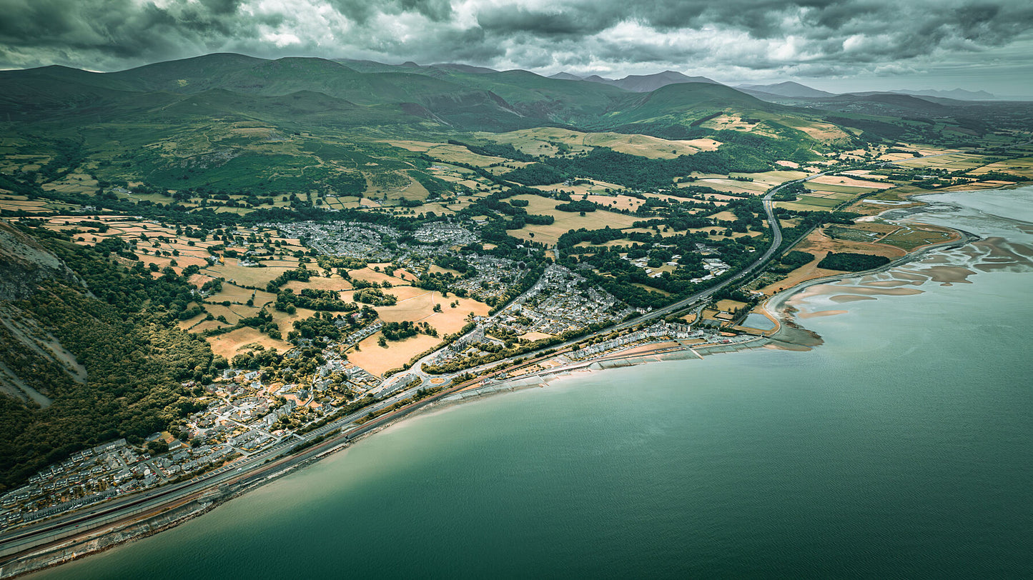 Tide in on a moody day in Wales. Print or framed photography art.