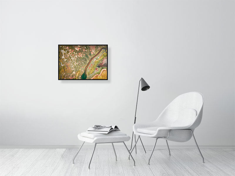 Unusual view by the beach in Wales. Print or framed photography art.