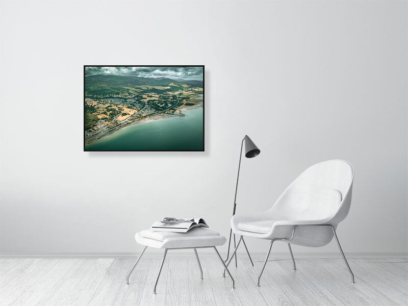 Tide in on a moody day in Wales. Print or framed photography art.