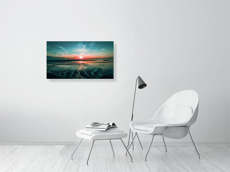 Sunset on a beach, Wales, Print Photography Art