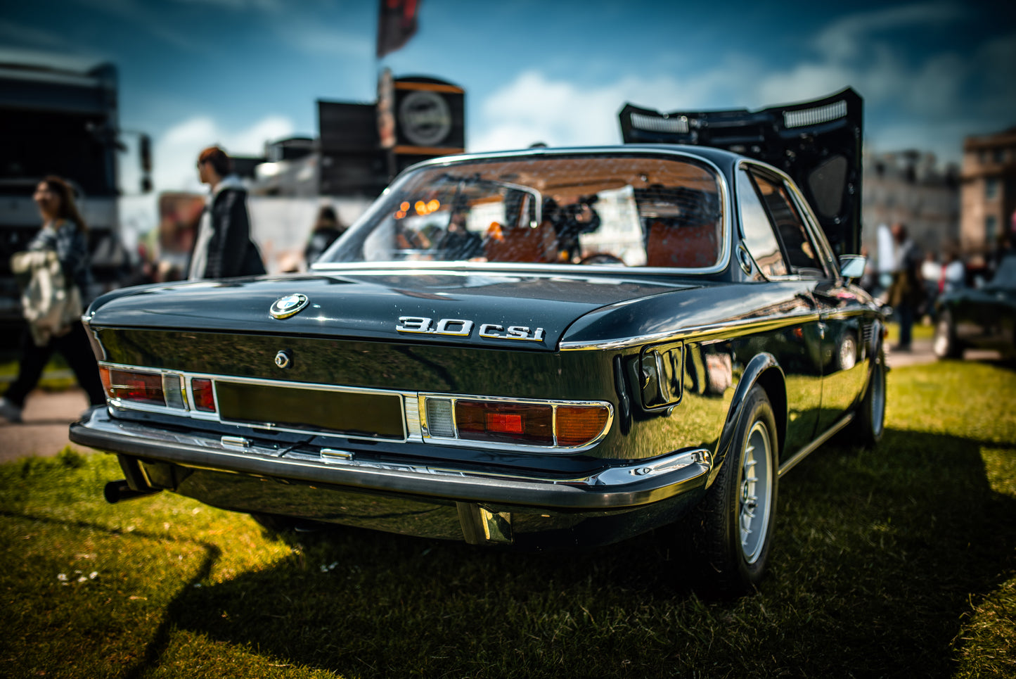 1975 BWM E9 3.0CSI at Eastbourne motor show. Automotive Photography, classic car, vintage vehicle, car photography, unframed print.
