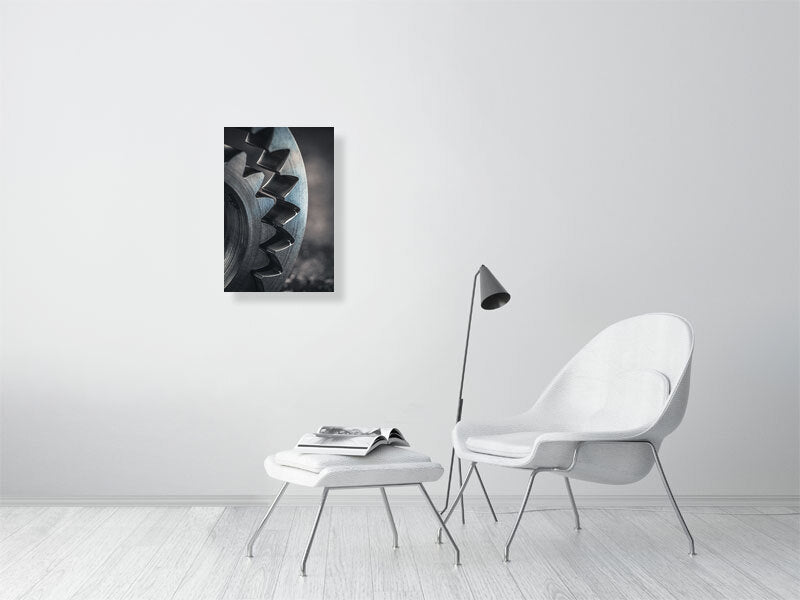 Oil pump gear. Print photography art.