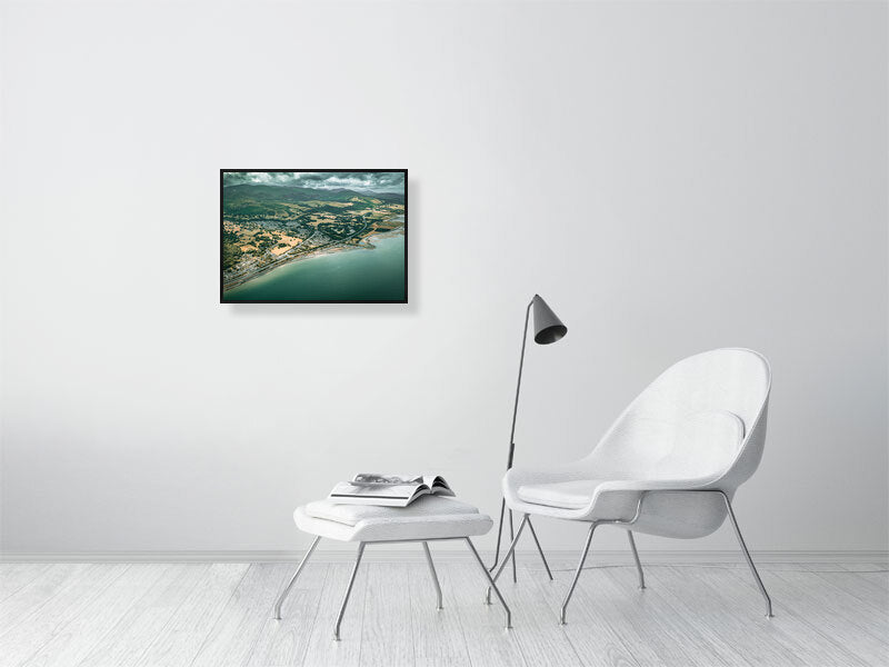 Tide in on a moody day in Wales. Print or framed photography art.