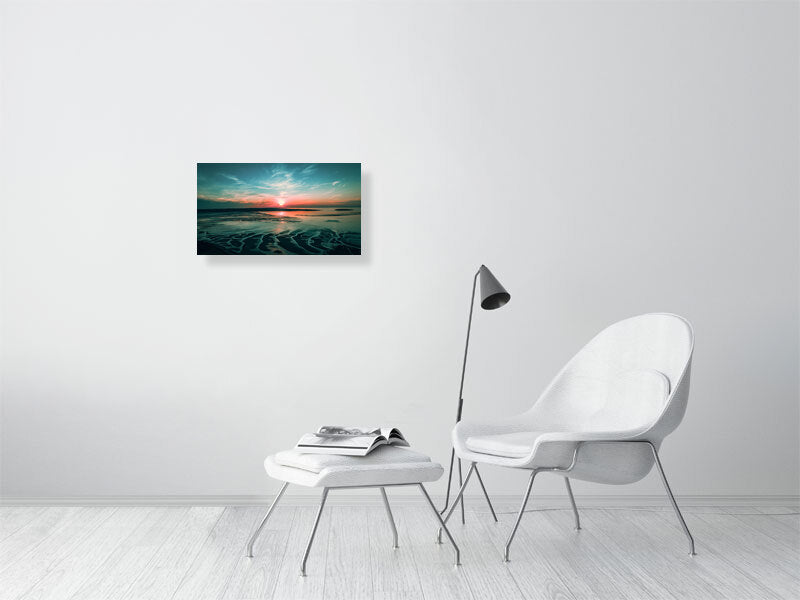 Sunset on a beach, Wales, Print Photography Art