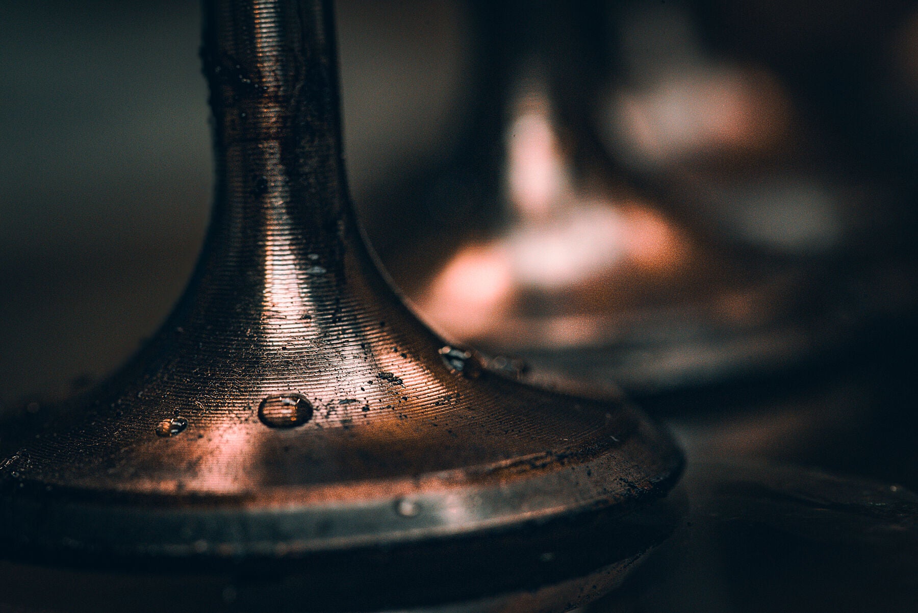 Bent valves of BMW N47 engine after timing chain failure. Print or framed photography art.