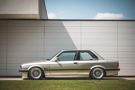 Proper classic BMW 3 series E30 Coupe, hooligan of the streets. Photography print, unframed. Automotive art print. Wall decor. 