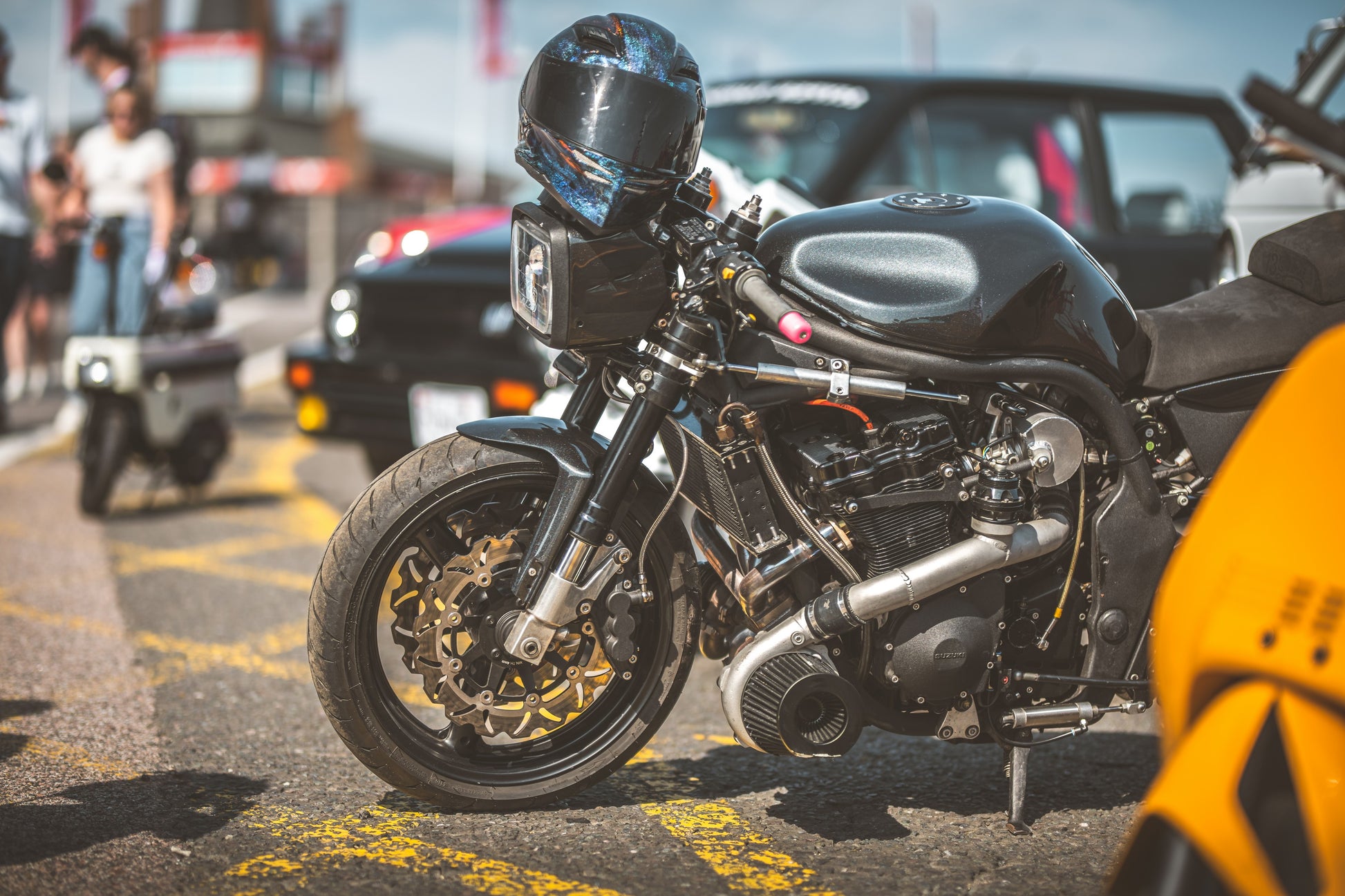 Turbocharged classic motorbike. Photography print, unframed. Automotive art print. Wall decor.