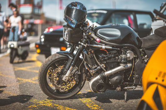 Turbocharged classic motorbike. Photography print, unframed. Automotive art print. Wall decor.