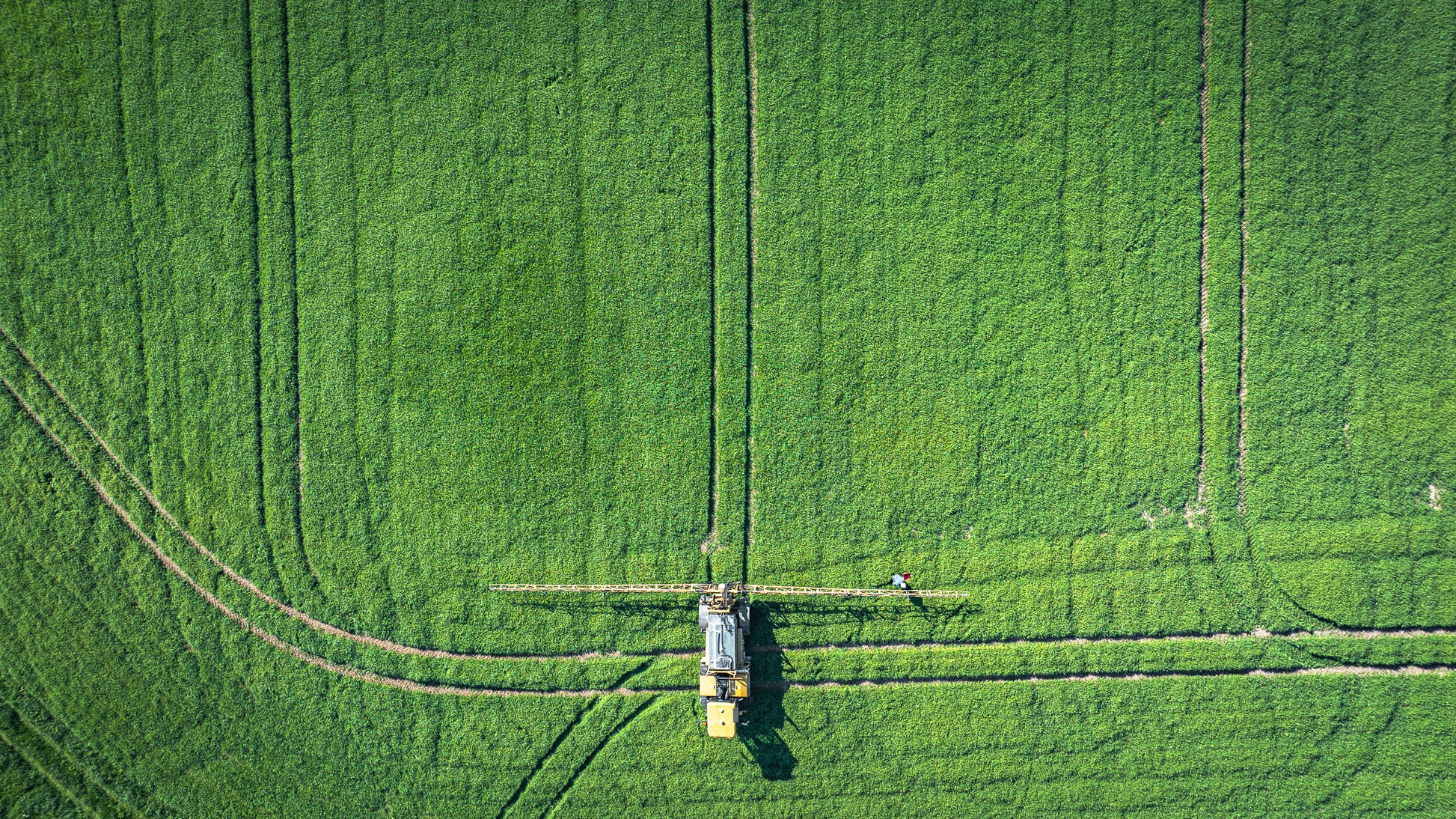 East Sussex fields close to Brighton, Ditchling, UK Agricultural machinery in action on field of crop.  Framed or unframed print, photography art.