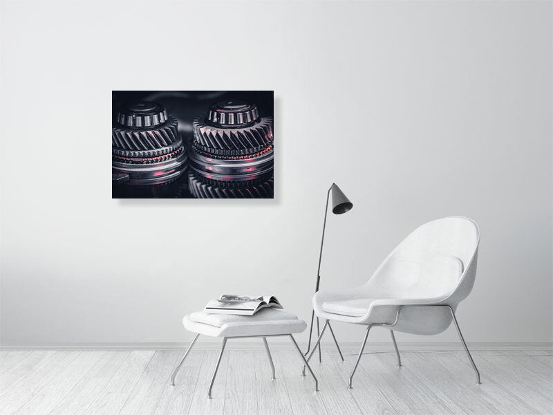 Pair of shaft from manual gearbox, transmission. Print or framed photography art.